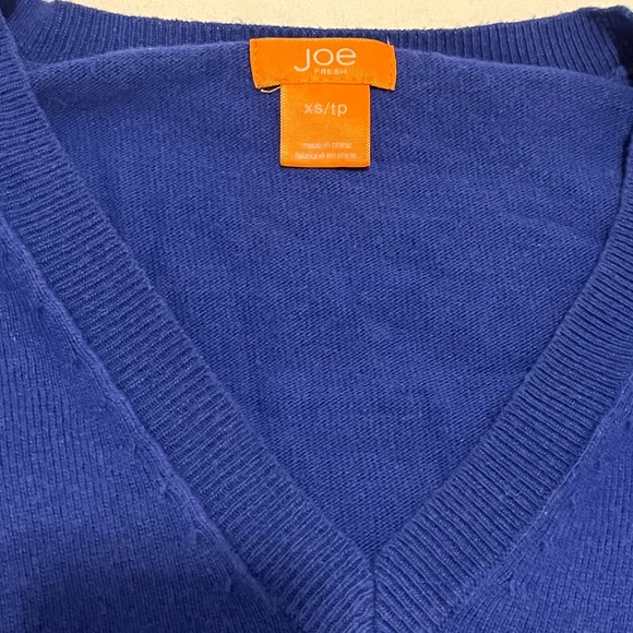 BUNDLE DEAL - 3 SWEATERS FOR $30 / ROYAL BLUE CREWNECK / V NECKS IN PINK & BROWN - Picture 6 of 12